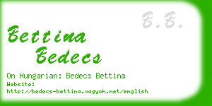 bettina bedecs business card
